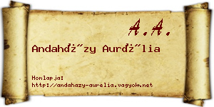 Andaházy Aurélia névjegykártya
